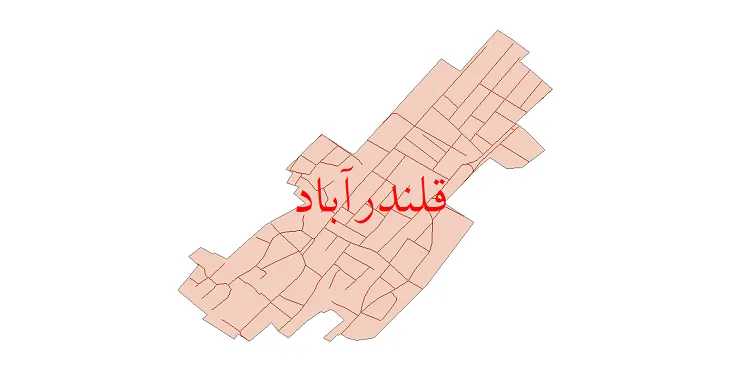 دانلود نقشه شیپ فایل شبکه معابر شهر قلندرآباد