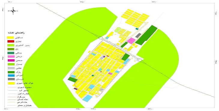 نقشه شیپ فایل (GIS) شهر کره ای 1404 + عکس با کیفیت