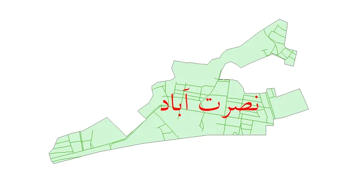 دانلود نقشه شیپ فایل شبکه معابر شهر نصرت آباد زاهدان