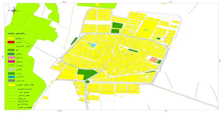 نقشه شیپ فایل (GIS) شهر نوش آباد 1404 + عکس با کیفیت