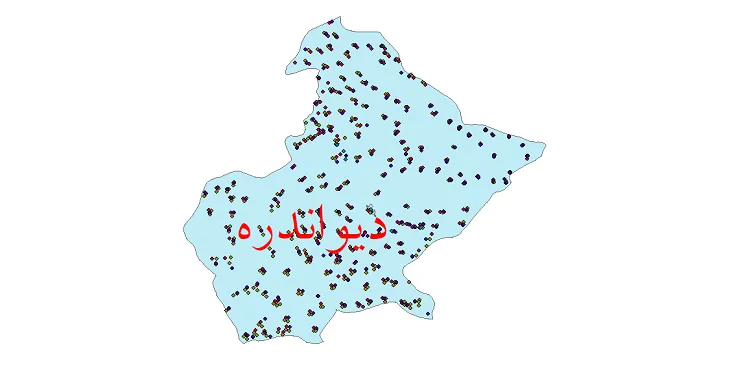 دانلود نقشه شیپ فایل جمعیت نقاط شهری و روستایی شهرستان دیواندره از سال 1335 تا 1395