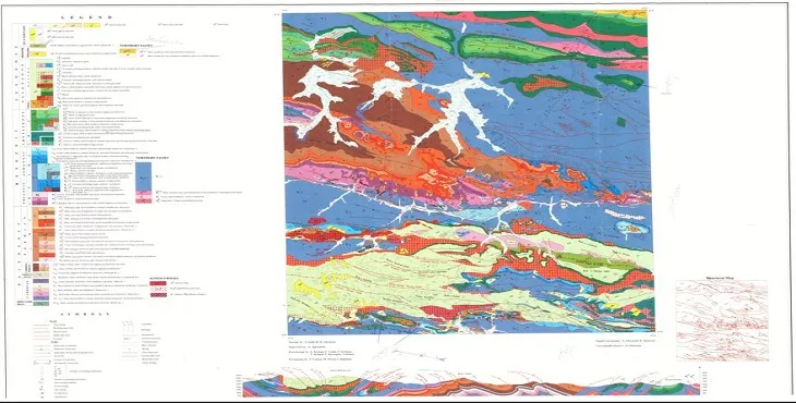 نقشه زمین‌ شناسی محدوده شهری بلده + تصویر با کیفیت بالا