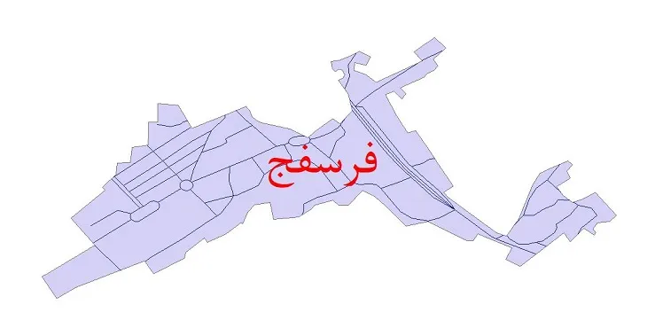 دانلود نقشه شیپ فایل شبکه معابر شهر فرسفج
