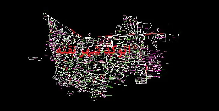 دانلود نقشه اتوکد شهر نقنه