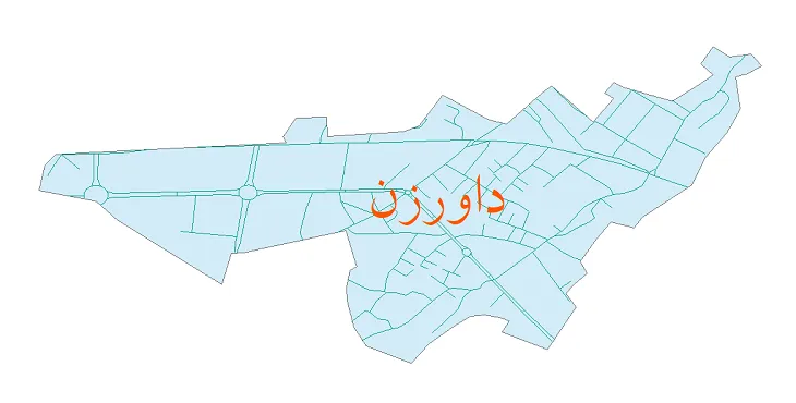 دانلود نقشه شیپ فایل شبکه معابر شهر داورزن