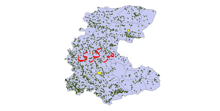 دانلود نقشه شیپ فایل (GIS) تقسیمات سیاسی استان مرکزی سال 1400