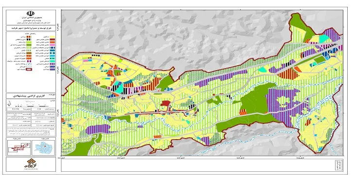 دانلود نقشه کاربری اراضی شهر طرقبه | وضع موجود+پیشنهادی