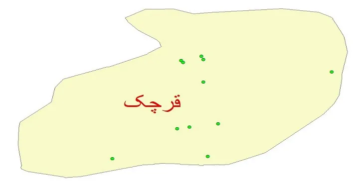 دانلود نقشه شیپ فایل کیفیت آب چاه های شهرستان قرچک