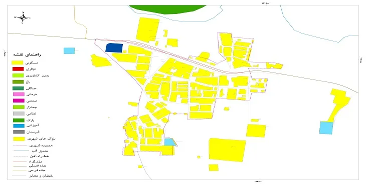 نقشه شیپ فایل (GIS) شهر ویسیان 1405 + عکس با کیفیت