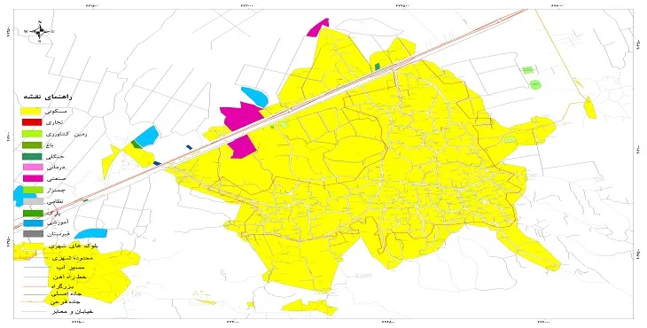 نقشه شیپ فایل (GIS) شهر ارطه 1405 + عکس با کیفیت