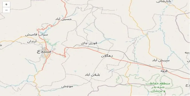 دانلود نقشه شهرستان دهگلان + pdf با کیفیت بالا