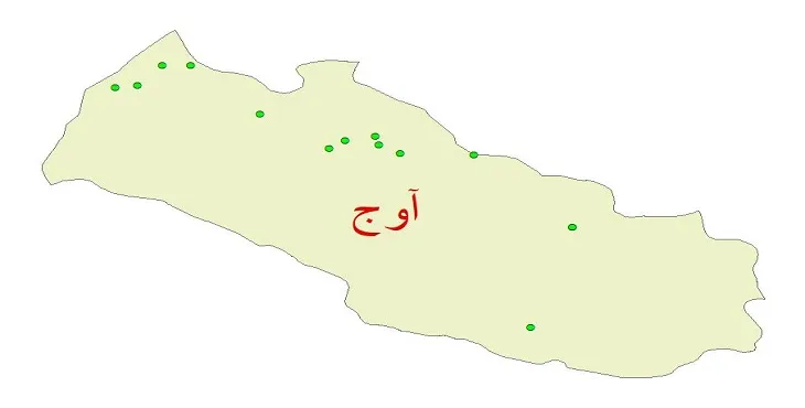 دانلود نقشه شیپ فایل کیفیت آب چاه های شهرستان آوج