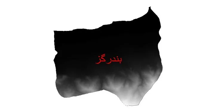 دانلود نقشه دم (DEM) شهرستان بندر گز | دقت 30 متر