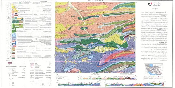 نقشه زمین‌ شناسی محدوده شهری پل سفید + تصویر با کیفیت بالا