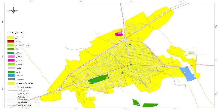 نقشه شیپ فایل (GIS) شهر آزادشهر 1404 + عکس با کیفیت