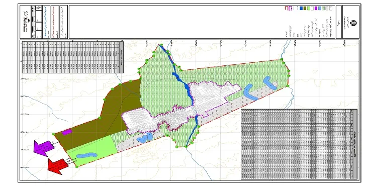 نقشه محدوده و حریم شهر ارسک | کیفیت بالا
