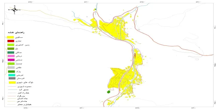 نقشه شیپ فایل (GIS) شهر آبعلی 1404 + عکس با کیفیت