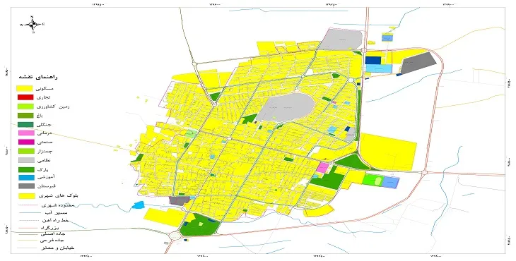 نقشه شیپ فایل (GIS) شهر تایباد 1404 + عکس با کیفیت