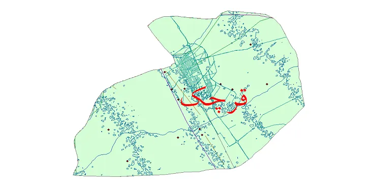 دانلود نقشه های شیپ فایل شهرستان قرچک + کاملترین لایه GIS