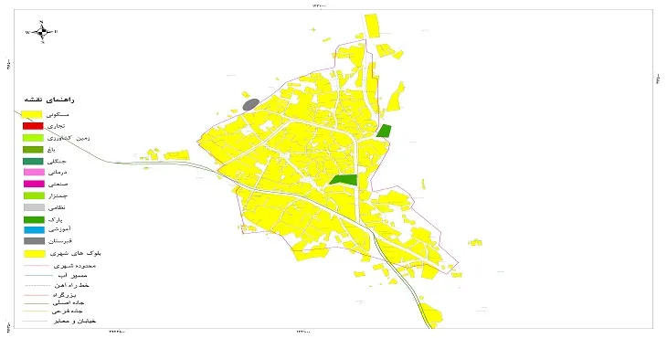 نقشه شیپ فایل (GIS) شهر بایک 1404 + عکس با کیفیت