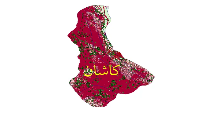 دانلود نقشه های شیپ فایل شهرستان کاشان + کاملترین لایه GIS