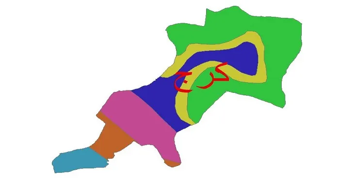 نقشه شیپ فایل اقلیمشناسی شهرستان کرج + 7 لایه اقلیمی