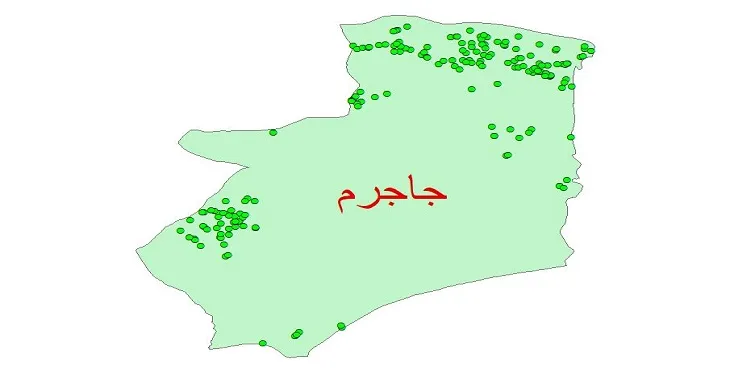 دانلود نقشه شیپ فایل کیفیت آب چاه های شهرستان جاجرم