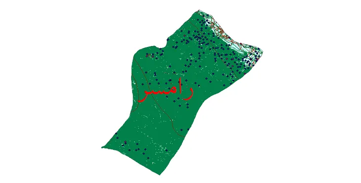 دانلود نقشه های شیپ فایل شهرستان رامسر + کاملترین لایه GIS