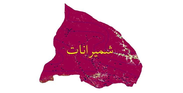 دانلود نقشه های شیپ فایل شهرستان شمیرانات + کاملترین لایه GIS