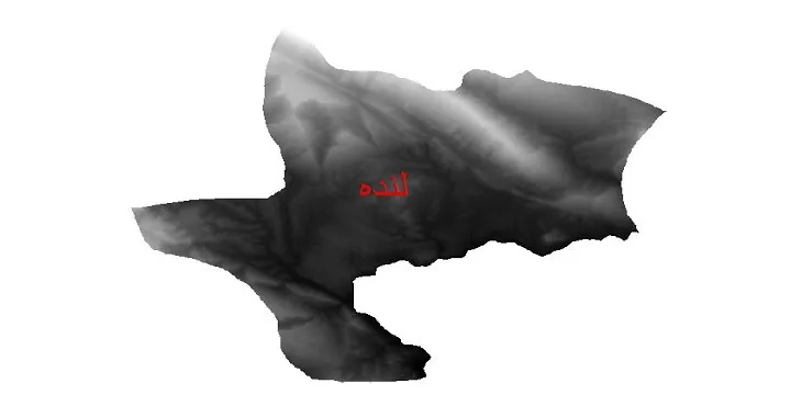 دانلود نقشه دم (DEM) شهرستان لنده | دقت 30 متر