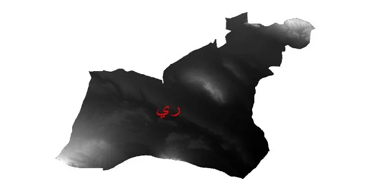 دانلود نقشه دم (DEM) شهرستان ری | دقت 30 متر