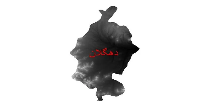 دانلود نقشه دم (DEM) شهرستان دهگلان | دقت 30 متر