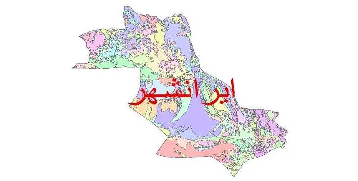 نقشه شیپ فایل (GIS) زمین شناسی شهرستان ایرانشهر