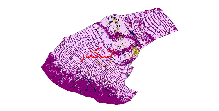 دانلود نقشه های شیپ فایل شهرستان اشکذر + کاملترین لایه GIS