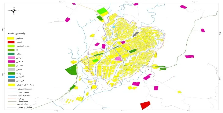نقشه شیپ فایل (GIS) شهر آغاجاری 1404 + عکس با کیفیت