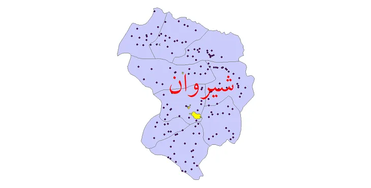 دانلود نقشه شیپ فایل (GIS) تقسیمات سیاسی شهرستان شیروان سال 1400