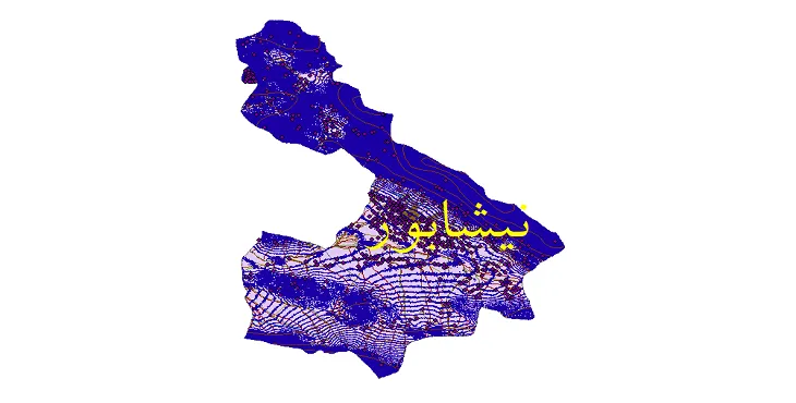 دانلود نقشه های شیپ فایل شهرستان نیشابور + کاملترین لایه GIS