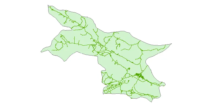 جدیدترین نقشه شیپ فایل راه های شهرستان صحنه + PDF