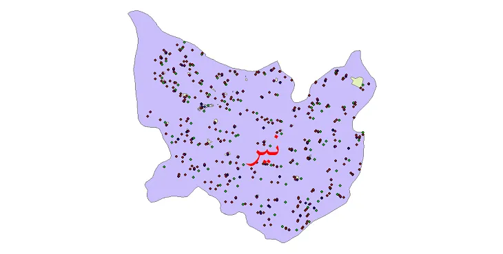 دانلود نقشه جمعیت نقاط شهری و روستایی شهرستان نیر از سال 1335 تا 1395