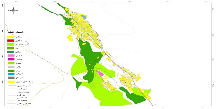 نقشه شیپ فایل (GIS) شهر اردکان سپیدان 1404 + عکس با کیفیت