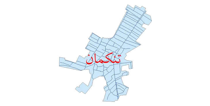 دانلود نقشه شیپ فایل شبکه معابر شهر تنکمان