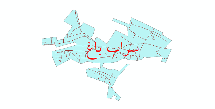 دانلود نقشه شیپ فایل شبکه معابر شهر سراب باغ سال 1401