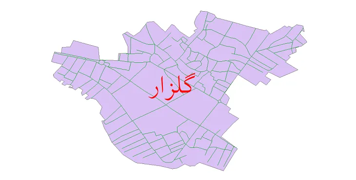 دانلود نقشه شیپ فایل شبکه معابر شهر گلزار