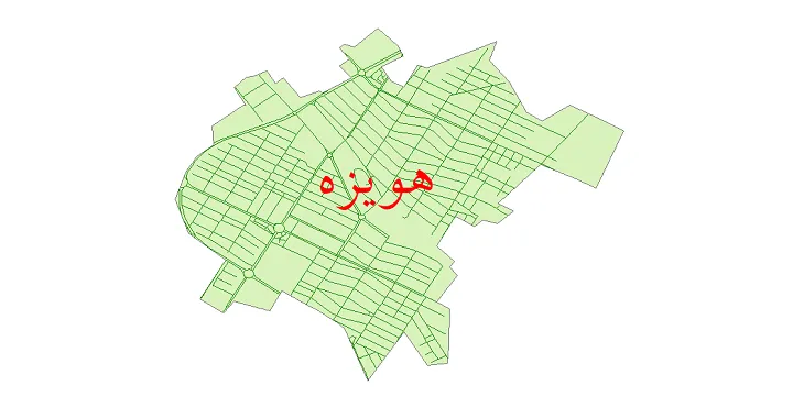 دانلود نقشه شیپ فایل شبکه معابر شهر هویزه