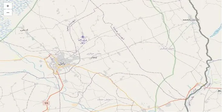 دانلود نقشه شهرستان زابل + pdf با کیفیت بالا