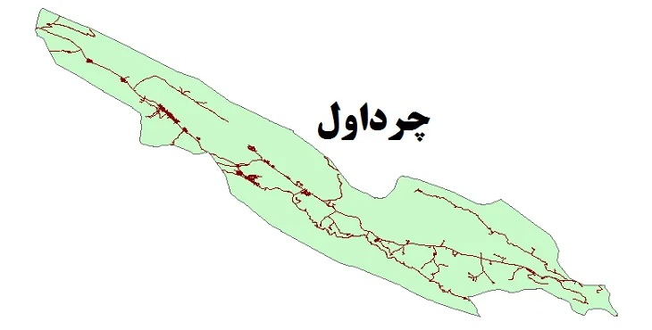 جدیدترین نقشه شیپ فایل راه های شهرستان چرداول + PDF