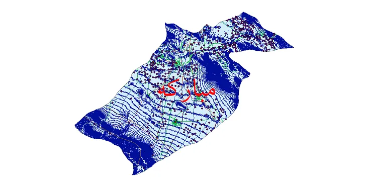 دانلود نقشه های شیپ فایل شهرستان مبارکه + کاملترین لایه GIS