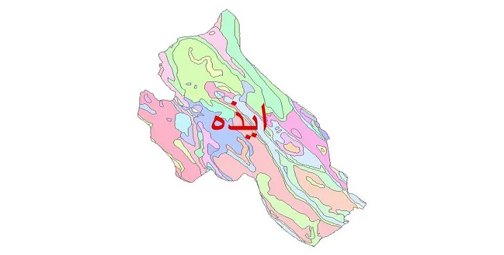 نقشه شیپ فایل (GIS) زمین‌ شناسی شهرستان ایذه