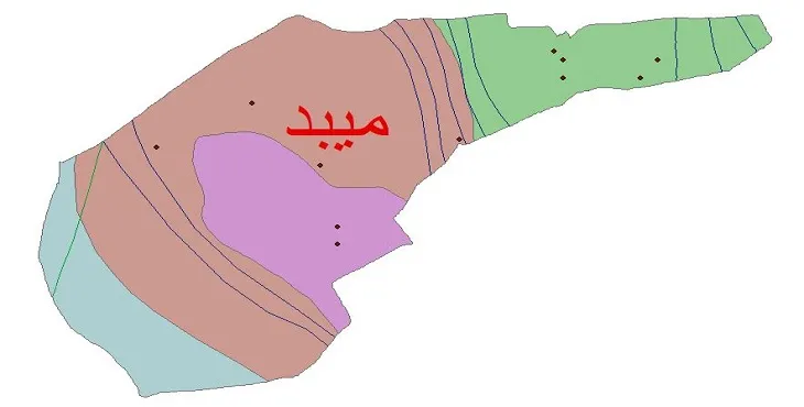 نقشه شیپ فایل اقلیمشناسی شهرستان میبد + 7 لایه اقلیمی