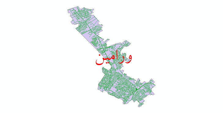 دانلود نقشه شیپ فایل شبکه معابر شهر ورامین سال 1401